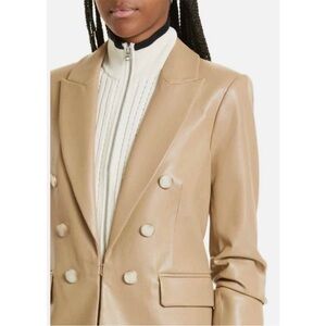 $248 Veronica Beard KNIT DICKEY jacket insert off white cream black trim